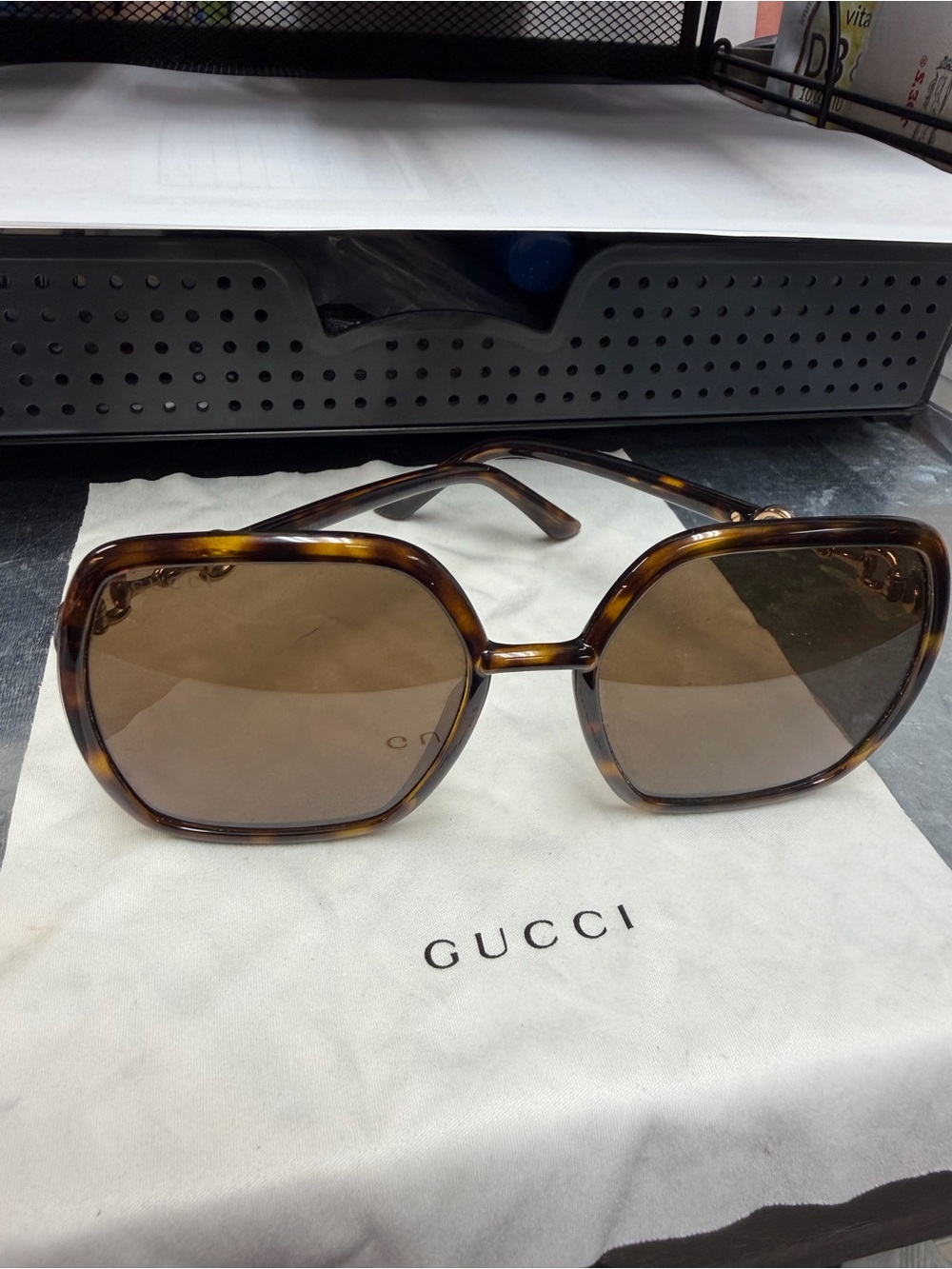 Gucci Women's Horsebit Frame Brown Lens Sunglasses GG0890S 002